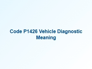 Code P1426 Vehicle Diagnostic Meaning