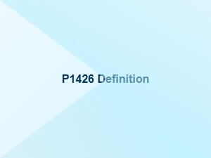 Diagnostic Code P1426 Definition for Obd2 Systems
